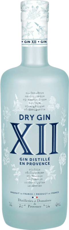 39,95 € Spedizione Gratuita | Genever Gin Domaines de Provence XII Gin Provenza Francia Bottiglia 70 cl