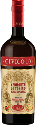 34,95 € 免费送货 | 苦艾酒 Sibona Civico 10 皮埃蒙特 意大利 瓶子 75 cl 不含酒精