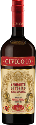 33,95 € Kostenloser Versand | Wermut Sibona Civico 10 Piemont Italien Flasche 75 cl