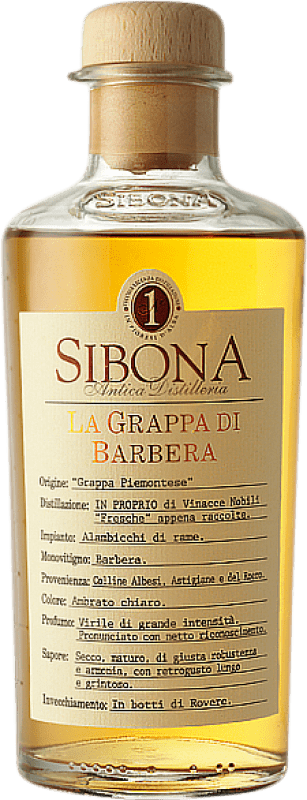 35,95 € Бесплатная доставка | Граппа Sibona Италия Barbera — Барбера Средняя бутылка 50 cl