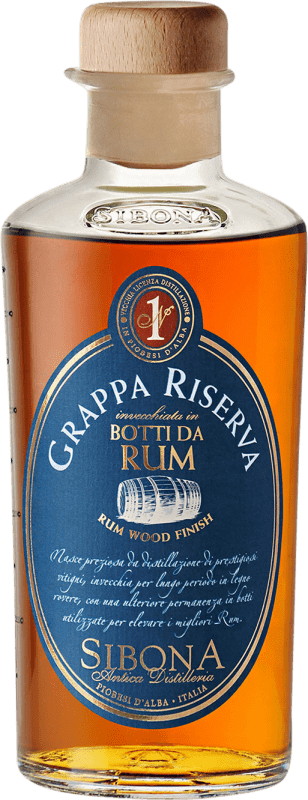 42,95 € Free Shipping | Grappa Sibona Botti da Rum Reserve — Aged Italy Medium Bottle 50 cl