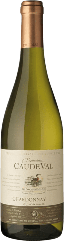 9,95 € Envío gratis | Vino blanco Domaine Caude Val I.G.P. Vin de Pays d'Oc Burdeos Francia Chardonnay Botella 75 cl