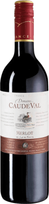 9,95 € Spedizione Gratuita | Vino rosso Domaine Caude Val I.G.P. Vin de Pays d'Oc bordò Francia Merlot Bottiglia 75 cl