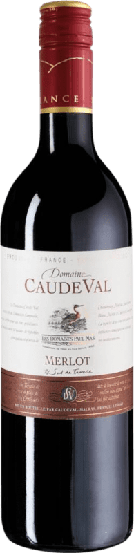 9,95 € Kostenloser Versand | Rotwein Domaine Caude Val I.G.P. Vin de Pays d'Oc Bordeaux Frankreich Merlot Flasche 75 cl