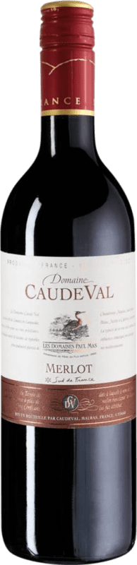 12,95 € Spedizione Gratuita | Vino rosso Domaine Caude Val I.G.P. Vin de Pays d'Oc bordò Francia Merlot Bottiglia 75 cl