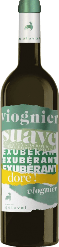 9,95 € Kostenloser Versand | Weißwein Domaine de Galuval A.O.C. Côtes du Rhône Rhône Frankreich Viognier 75 cl