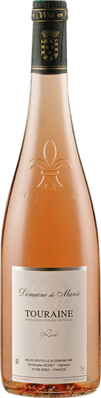 9,95 € 免费送货 | 玫瑰酒 Domaine de Marcé Rosé A.O.C. Touraine 卢瓦尔河 法国 Cabernet Franc, Nebbiolo 瓶子 75 cl