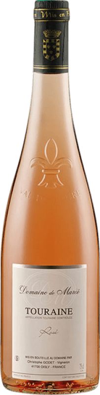 12,95 € Envío gratis | Vino Rosado Domaine de Marcé Rosé — Rosado A.O.C. Touraine Loire Francia Cabernet Franc, Nebbiolo Botella 75 cl