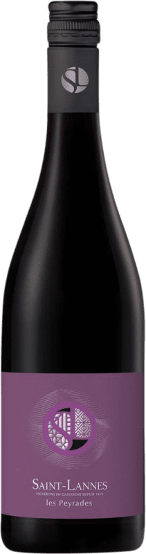 6,95 € Free Shipping | Red wine Saint Lannes Les Peyrades Rouge I.G.P. Vin de Pays Côtes de Gascogne France Merlot, Cabernet Sauvignon, Tannat Bottle 75 cl