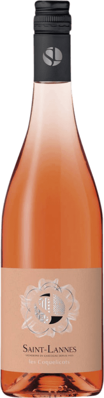 10,95 € Envio grátis | Vinho Rosé Saint Lannes Les Coquelicots Rosé I.G.P. Vin de Pays Côtes de Gascogne França Merlot 75 cl