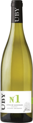 7,95 € Бесплатная доставка | Белое вино Uby Nº 1 Sauvignon Gros Manseng I.G.P. Vin de Pays Côtes de Gascogne Франция Sauvignon White, Gros Manseng бутылка 75 cl