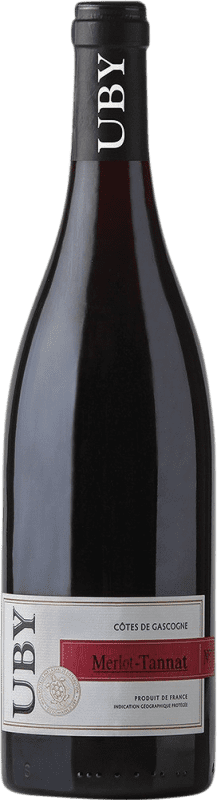 9,95 € Free Shipping | Red wine Uby Merlot Tannat I.G.P. Vin de Pays Côtes de Gascogne France Merlot, Nebbiolo Bottle 75 cl