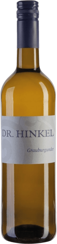 9,95 € Envio grátis | Vinho branco Dr. Hinkel Semi-seco Semi-doce Q.b.A. Rheinhessen Rheinhessen Alemanha Pinot Cinza Garrafa 75 cl