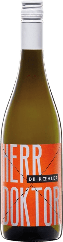 8,95 € 送料無料 | 白スパークリングワイン Dr. Koehler Herr Doktor ドライ Q.b.A. Rheinhessen Rheinhessen ドイツ Nebbiolo, Sauvignon White, Pinot White, Scheurebe ボトル 75 cl