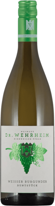 11,95 € 免费送货 | 白起泡酒 Dr. Wehrheim Buntstück 干 Q.b.A. Pfälz 普法尔茨 德国 Pinot White 瓶子 75 cl