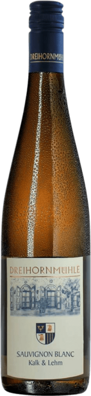 14,95 € Envio grátis | Vinho Branco Dreihornmühle Kalk & Lehm Trocken — Seco Q.b.A. Rheinhessen Rheinhessen Alemanha Sauvignon 75 cl