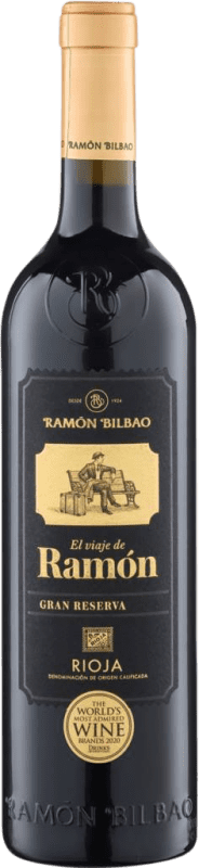 18,95 € 免费送货 | 红酒 El Viaje de Ramón 大储备 D.O.Ca. Rioja 拉里奥哈 西班牙 Tempranillo, Graciano, Mazuelo 瓶子 75 cl