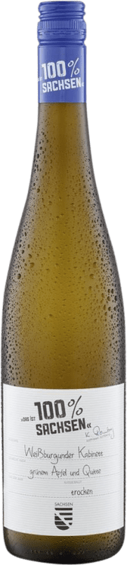 19,95 € Envío gratis | Vino Blanco Markgräfler Das ist 100 Seco Q.b.A. Sachsen Sachsen Alemania Pinot Blanco Botella 75 cl
