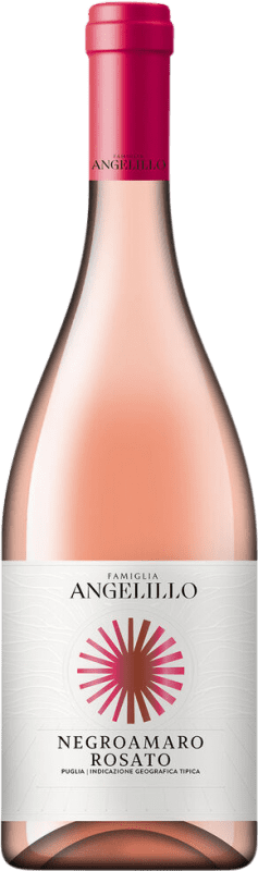 10,95 € Spedizione Gratuita | Vino rosato Famiglia Angelillo Rosato I.G.T. Puglia Puglia Italia Negroamaro Bottiglia 75 cl