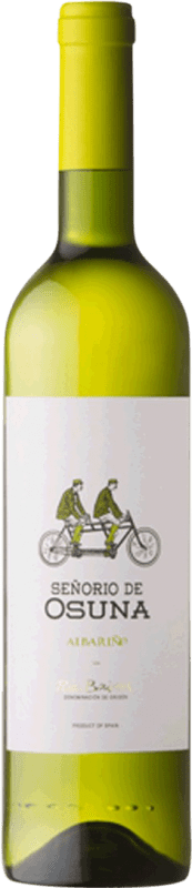 11,95 € Envío gratis | Vino blanco Familia Chávarri Señorio de Osuna D.O. Rías Baixas Galicia España Albariño Botella 75 cl