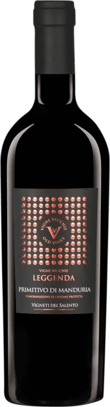 26,95 € Kostenloser Versand | Rotwein Fantini Leggenda D.O.C. Primitivo di Manduria Apulien Italien Primitivo Flasche 75 cl