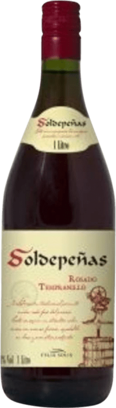 7,95 € Бесплатная доставка | Красное вино Félix Solís Soldepeñas D.O. Valdepeñas Кастилья-Ла-Манча Испания Tempranillo — Темпранильо, Garnacha — Гренаш Бутылка 1 L