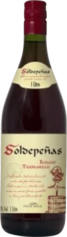 7,95 € Free Shipping | Red wine Félix Solís Soldepeñas Tinto D.O. Valdepeñas Castilla la Mancha Spain Tempranillo, Grenache Bottle 1 L