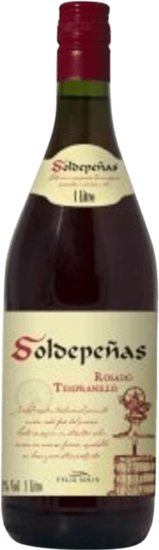 7,95 € Бесплатная доставка | Розовое вино Félix Solís Soldepeñas D.O. Valdepeñas Кастилья-Ла-Манча Испания Tempranillo — Темпранильо Бутылка 1 L