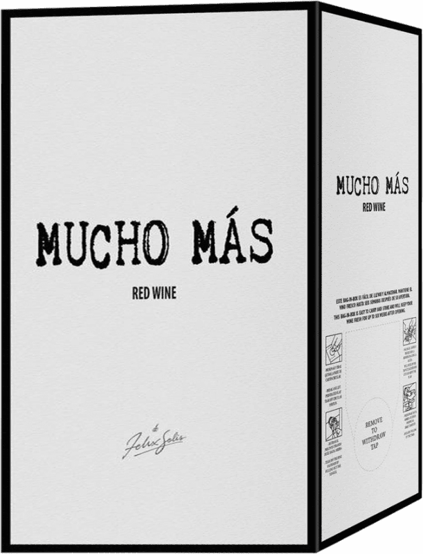 28,95 € 免费送货 | 红酒 Félix Solís Mucho Más 西班牙 Tempranillo, Syrah, Grenache Bag in Box 3 L