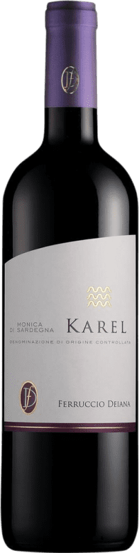 14,95 € Бесплатная доставка | Красное вино Ferruccio Deiana Karel I.G.T. Sardegna Cerdeña Италия Monica — Моника Бутылка 75 cl
