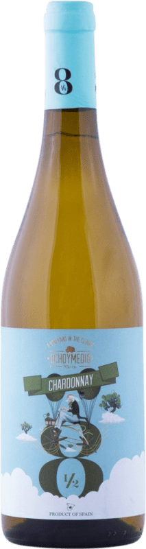 6,95 € Spedizione Gratuita | Vino Bianco Finca La Estacada Ocho y Medio D.O. La Mancha Castilla-La Mancha Spagna Chardonnay 75 cl