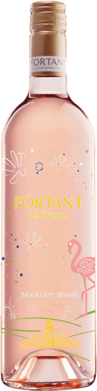 11,95 € Kostenloser Versand | Roséwein Fortant de France Serigrafiert Rosé I.G.P. Vin de Pays d'Oc Languedoc-Roussillon Frankreich Merlot Flasche 75 cl