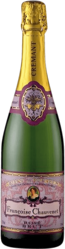 23,95 € Envio grátis | Espumante rosé Francoise Chauvenet Rosé Brut A.O.C. Crémant de Bourgogne Borgonha França Pinot Preto Garrafa 75 cl