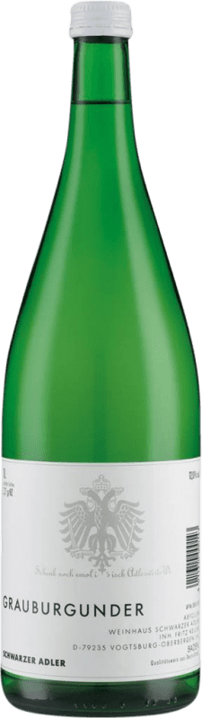 15,95 € Envío gratis | Vino blanco Franz Keller Seco I.G. Baden Baden Alemania Pinot Gris Botella 1 L