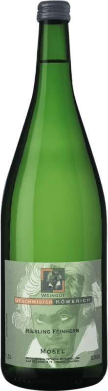 9,95 € Envio grátis | Vinho Branco Geschwister Köwerich Halbtrocken — Meio Seco Q.b.A. Mosel Mosel Alemanha Riesling 1 L