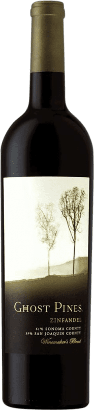 24,95 € Envio grátis | Vinho tinto Ghost Pines I.G. California California Estados Unidos Zinfandel Garrafa 75 cl