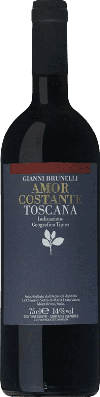 44,95 € Бесплатная доставка | Красное вино Gianni Brunelli Amor Constante I.G.T. Toscana Тоскана Италия бутылка 75 cl