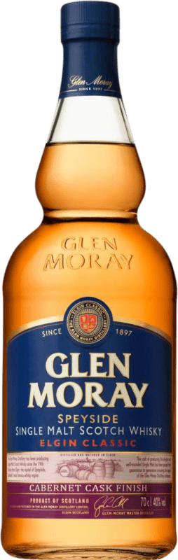 35,95 € Envío gratis | Whisky Single Malt Glen Moray Cabernet Finish Reino Unido Botella 70 cl