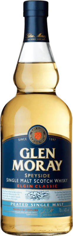 31,95 € Kostenloser Versand | Whiskey Single Malt Glen Moray Peated Großbritannien Flasche 70 cl