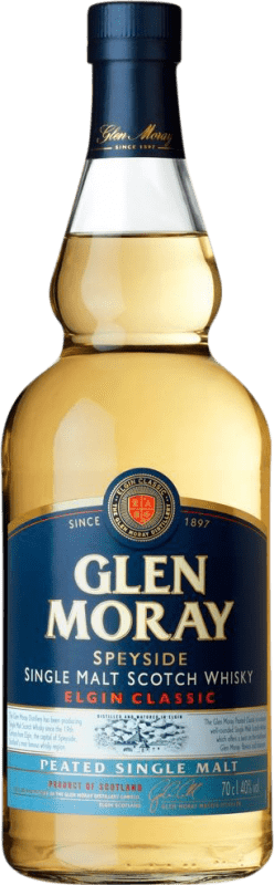 35,95 € Envío gratis | Whisky Single Malt Glen Moray Peated Reino Unido Botella 70 cl