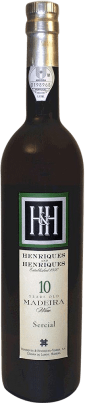 54,95 € Бесплатная доставка | Креплёное вино H&H Henriques & Henriques Dry — Сухой I.G. Madeira мадера Португалия Sercial — Сераль 10 Лет Бутылка 75 cl