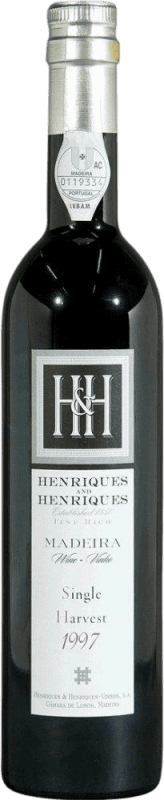 67,95 € Free Shipping | Fortified wine H&H Henriques & Henriques Finest Full Rich Single Harvest 1997 I.G. Madeira Madeira Portugal Tinta Negra Medium Bottle 50 cl