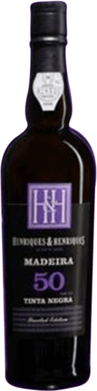 501,95 € Бесплатная доставка | Крепленое вино H&H Henriques & Henriques Finest I.G. Madeira мадера Португалия Tinta Negra 50 Лет бутылка Medium 50 cl