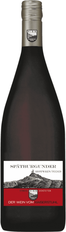 9,95 € Envio grátis | Vinho tinto Hiss Eichstetter Herrenbuck Baden Alemanha Pinot Preto Garrafa 1 L