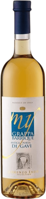 18,95 € Envio grátis | Grappa Inga Barrica D.O.C.G. Cortese di Gavi Piemonte Itália Cortese Garrafa 70 cl
