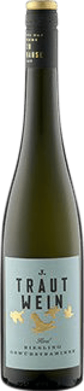 15,95 € Бесплатная доставка | Белое вино J. Trautwein Riesling & Gewürztraminer Floral Q.b.A. Rheinhessen Rheinhessen Германия Gewürztraminer, Riesling бутылка 75 cl