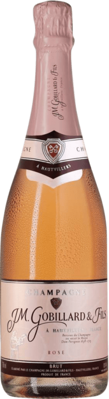 49,95 € Envio grátis | Espumante rosé JM. Gobillard Hautvillers Rosé Brut A.O.C. Champagne Champagne França Pinot Preto, Nebbiolo, Chardonnay Garrafa 75 cl