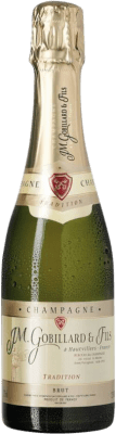 18,95 € 送料無料 | 白スパークリングワイン JM. Gobillard Tradition Hautvillers Brut A.O.C. Champagne シャンパン フランス Nebbiolo, Chardonnay, Pinot Meunier ハーフボトル 37 cl