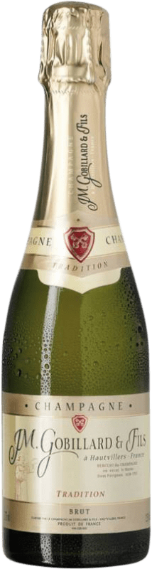 18,95 € 送料無料 | 白スパークリングワイン JM. Gobillard Tradition Hautvillers Brut A.O.C. Champagne シャンパン フランス Nebbiolo, Chardonnay, Pinot Meunier ハーフボトル 37 cl