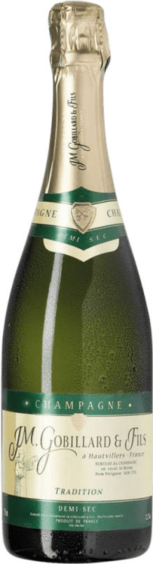 42,95 € Kostenloser Versand | Weißer Sekt JM. Gobillard Tradition Hautvillers Halbtrocken Halbsüß A.O.C. Champagne Champagner Frankreich Nebbiolo, Chardonnay, Pinot Meunier Flasche 75 cl